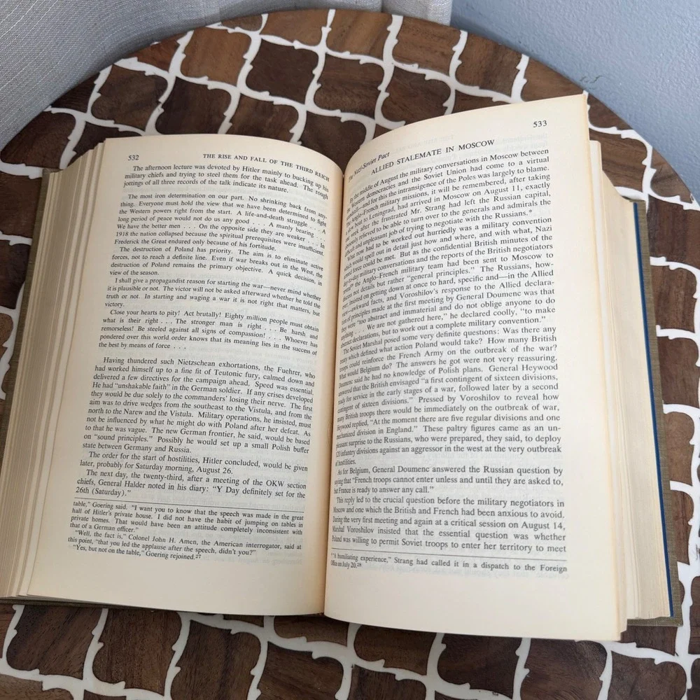 William L Shirer The Rise and Fall of the Third Reich Hardcover History‎ 1960